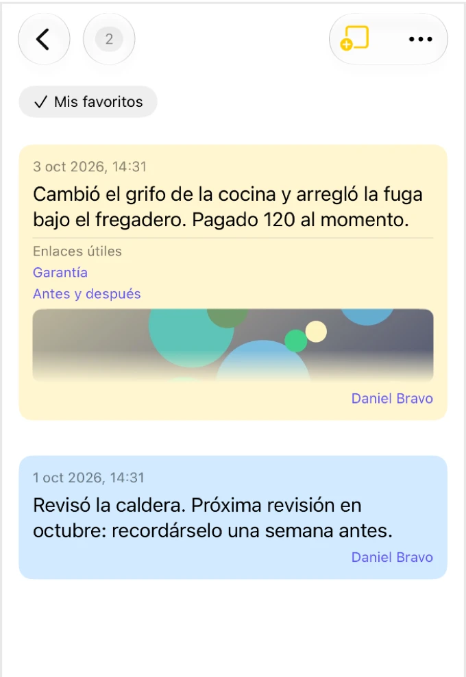 Kinnavo: Notas adhesivas